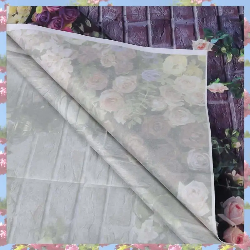 

3Pcs 7X5ft Flowers Wall Photography Backdrops Brick Backdrop Spring Stuido Background