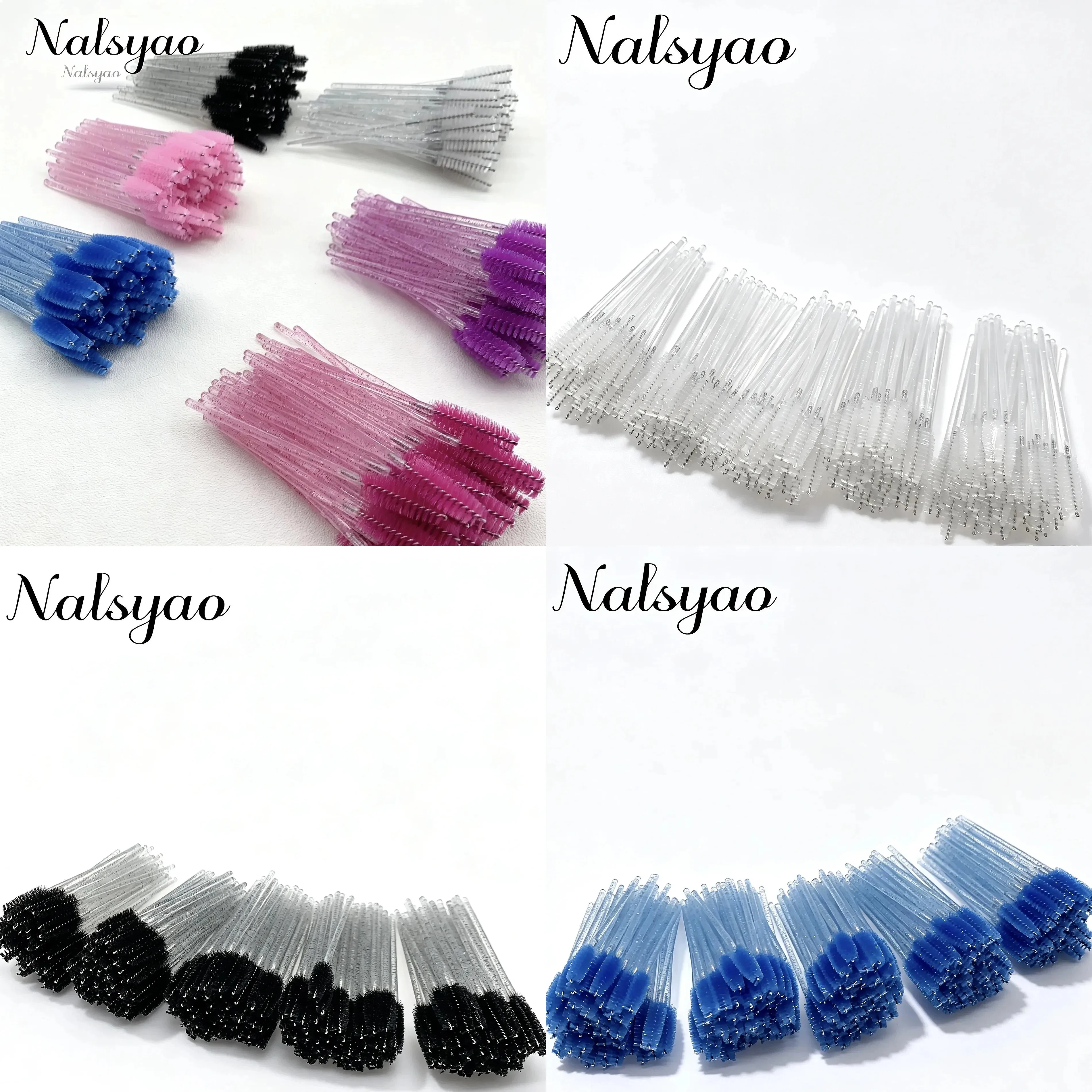 1000 Disposable Mascara Wands Eyelash Brush Spoolie for Eyebrow Lash Extension Colorful Bulk Beauty