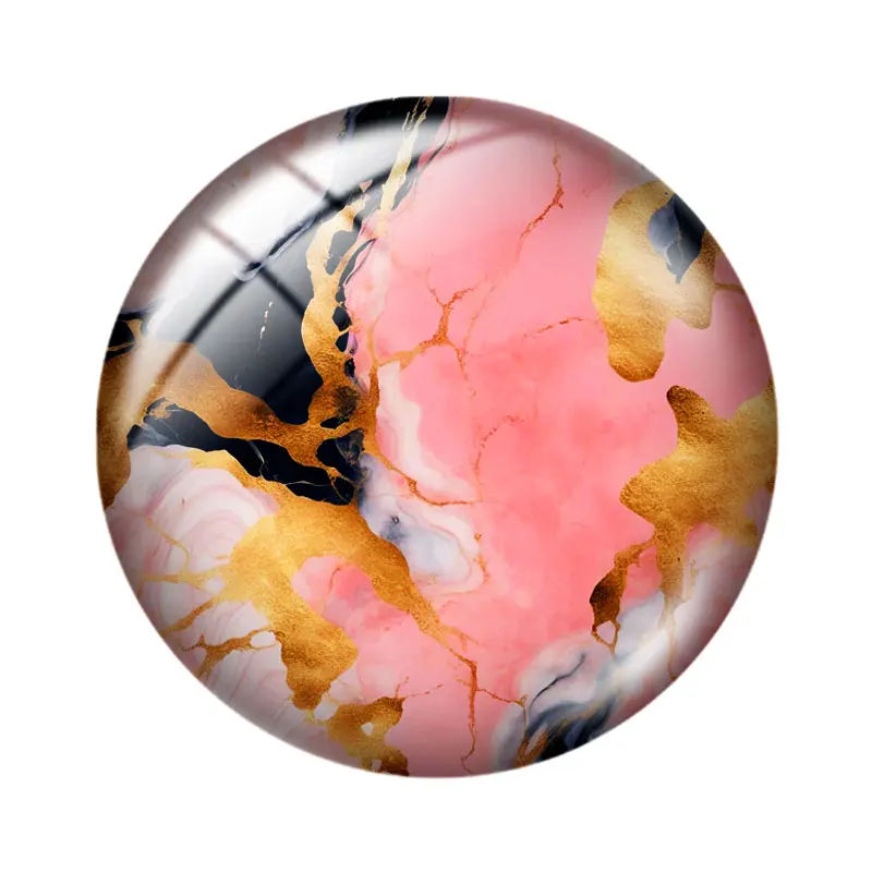 Blush and Hot Pink Marble mix 12mm/18mm/20mm/25mm Round glass cabochon flat back Making findings for custom DIY bracelets