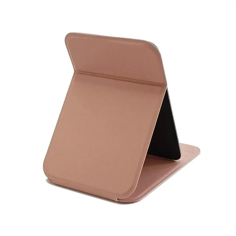Woman MINI Folding Makeup Mirror High-quality Portable Pocket Makeup Mirror Single-side Creative Women Solid Color Handle Desk image 5