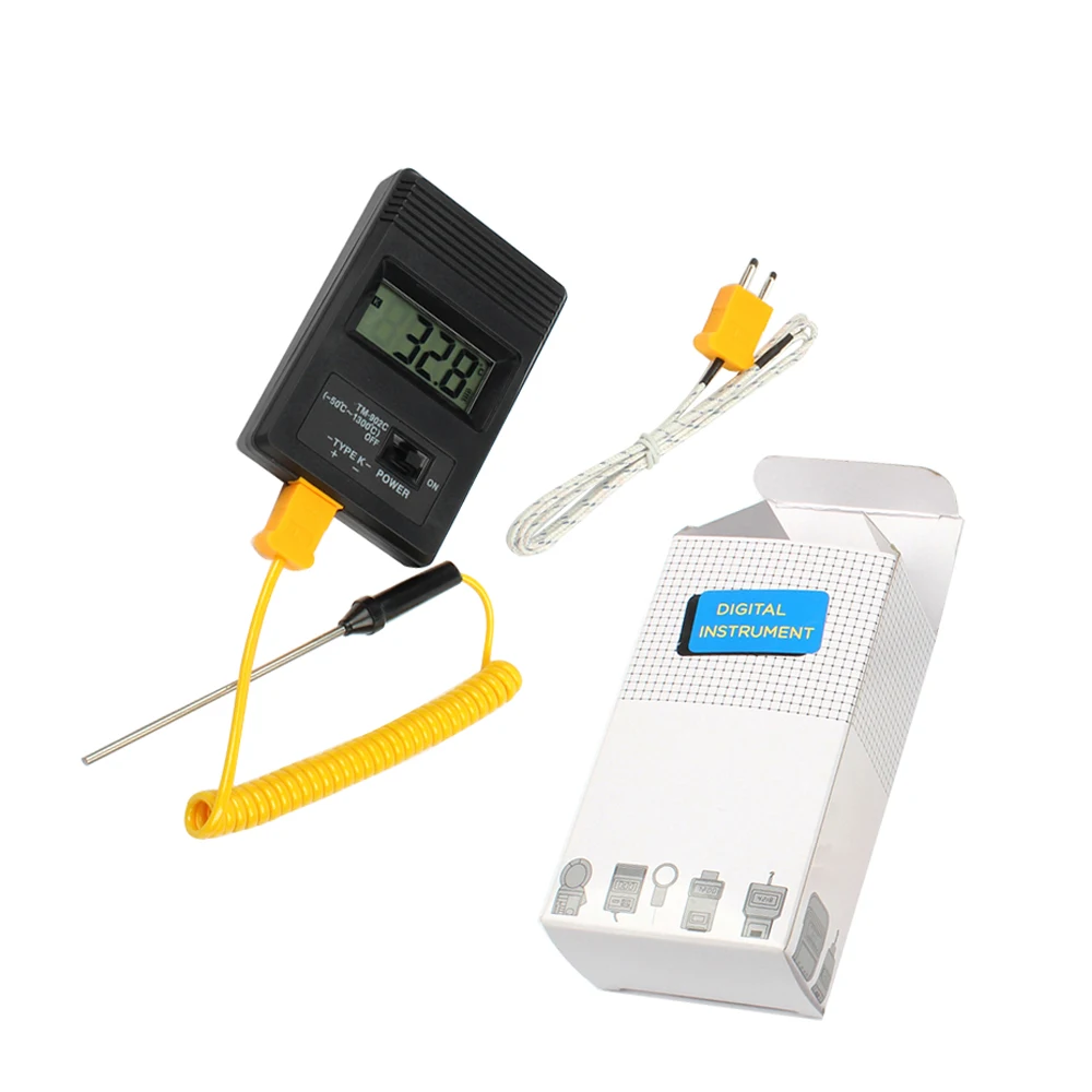 tm-902c temperature meter tm902c digital Thermometer + Thermocouple Probe + Thermocouple Needle Probe Display Range 0-1300degree