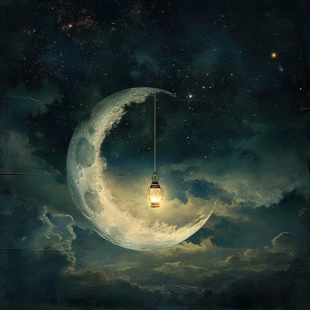 

Good Night Moon Scenery 500PCS/1024 PCS Jigsaw Puzzles Challenging Family Activity Game DIY Puzzle for Bedroom Home Decor Gift