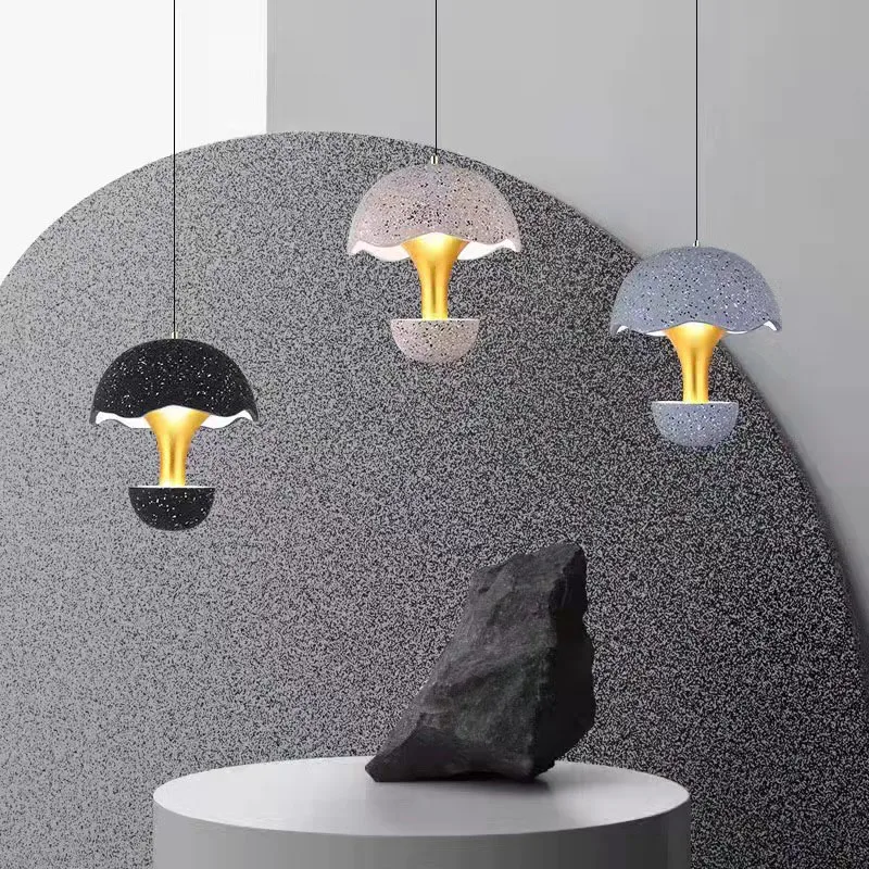 

Modern Bedroom Bedside Cement Hanging Pendant Lighting Industrial Style Bar Bar Minimalist Planet Led Small Chandelier