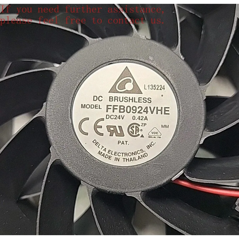 

Для нового бесщеточного вентилятора Delta, МОДЕЛЬ FFB0924VHE, 24 В постоянного тока, 0,42 А, 92x92x38 мм, 2 провода