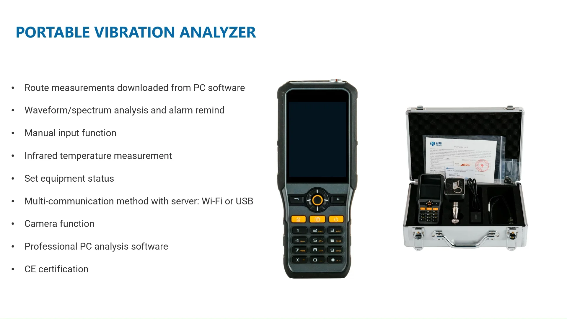 RONDS portable vibration measuring instrument de vibration analyzers