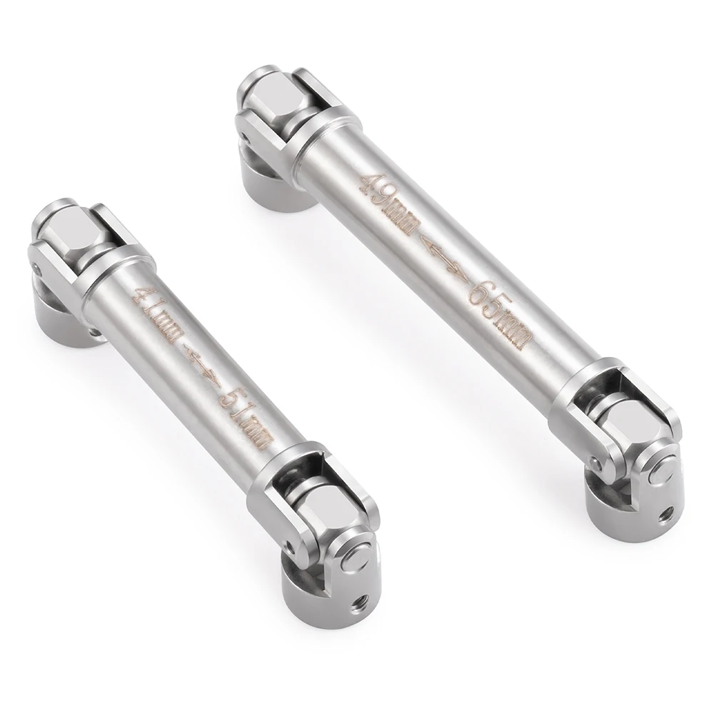 YEAHRUN Stainless Steel Center Drive Shaft 41-51mm 49-65mm for 1/18 RedCat Ascent RC Rock Crawler Car Upgradeds