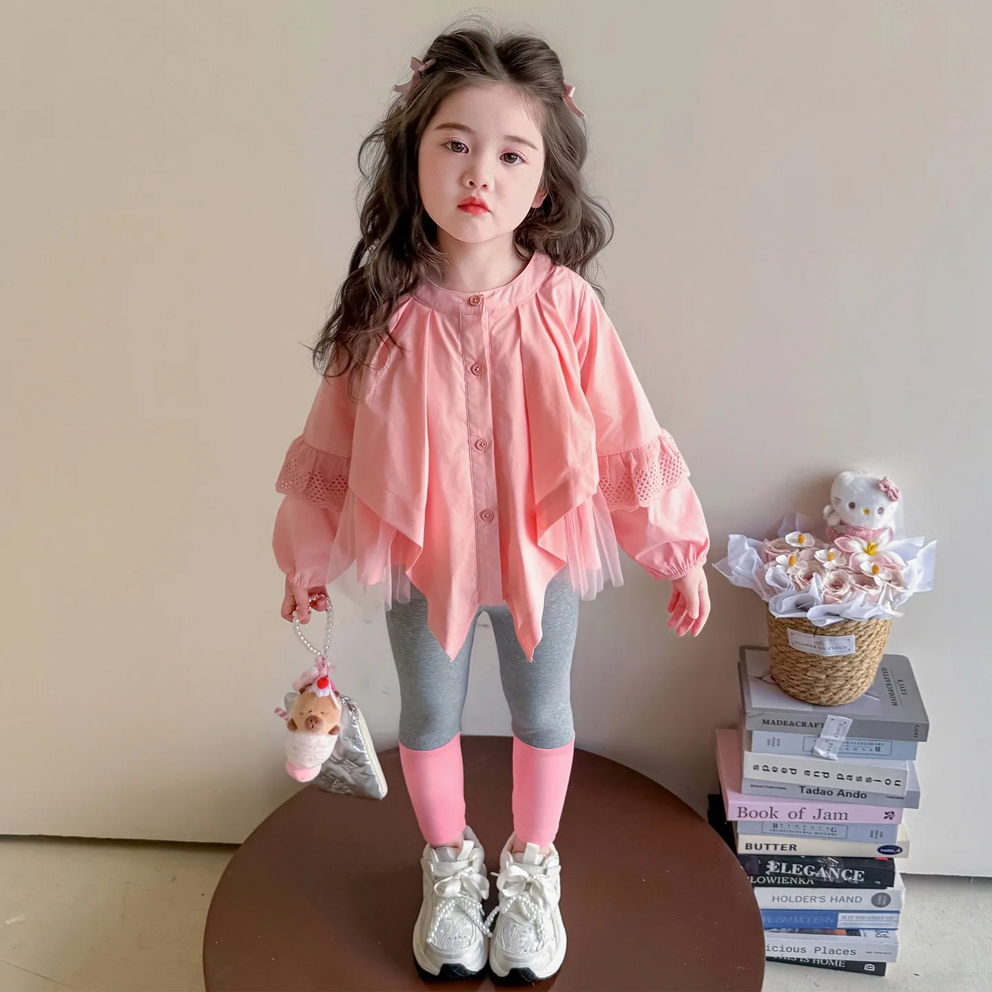 

Girls' Autumn Outfit Set 2025 New Stylish Children's Clothing for Early Autumn, Paired with Shirts Clothes Two-piece Set