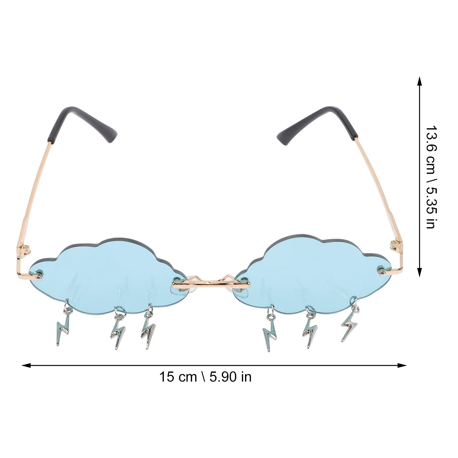 

Irregular Sunglasses Sunglasses Props Shaped Design Frameless Uv Protection Party Eyewear Photo Prop Accessory