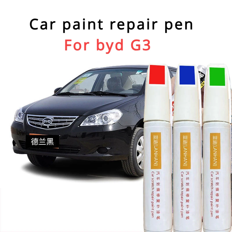 For BYD G3 touch-up pen Delan black original car paint auto supplies Tianshan white BYD G3 paint pen