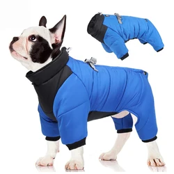 Mono impermeable para perros, abrigo, ropa de invierno para perros, Chaqueta de algodón cálida para cachorros pequeños y medianos, disfraz de Pug, Chihuahua, Bulldog