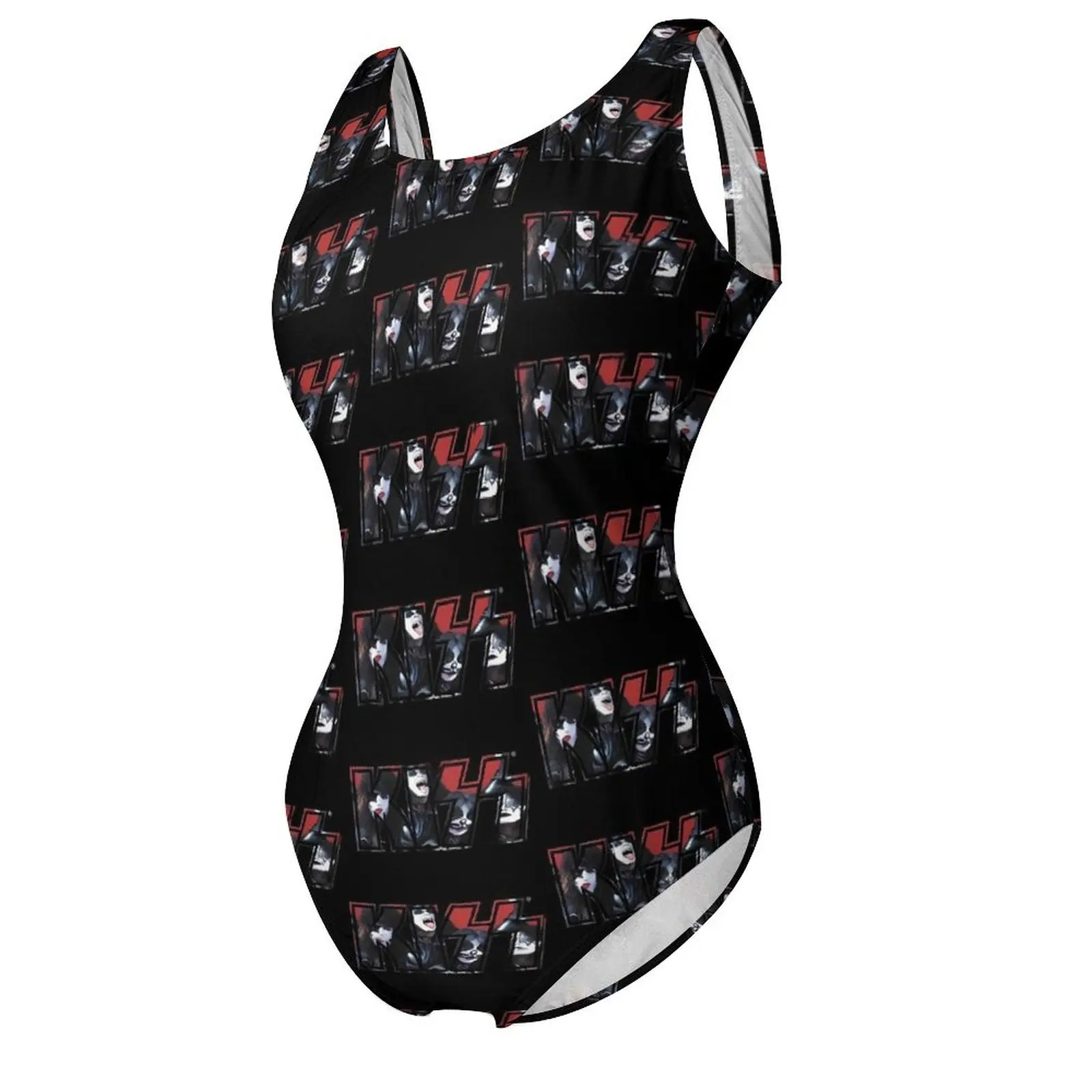 Kiss Band Logo Swimsuit Rock Band Push Up Swimwear One-Piece Vacation Bathing Suits Swimsuits Sexy Graphic Beachwear Plus Size