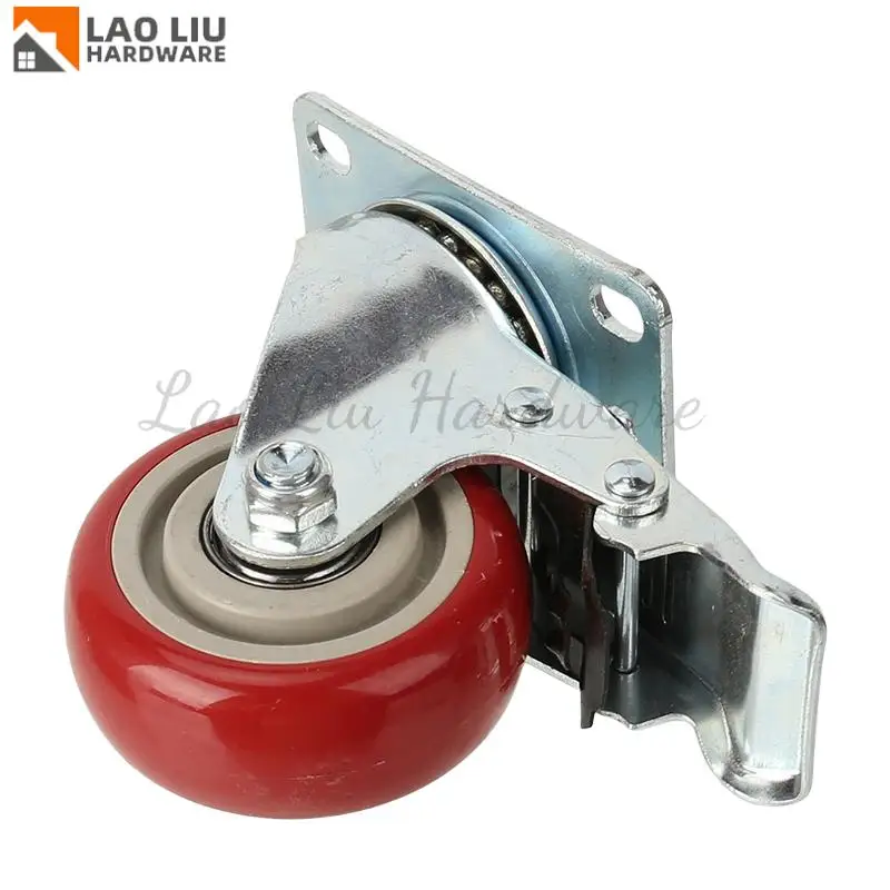 

3inch Universal Casters - 360° Swivel Design Silent Operation Brake Included Wear-Resistant for Trolleys Furniture Household