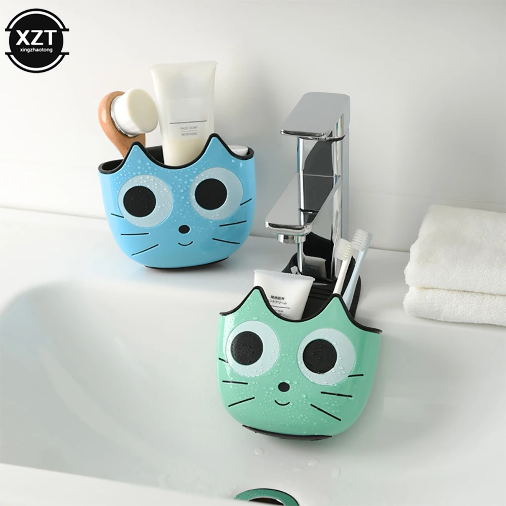 1Pcs Cute Sink Faucet Sponge Holder Ajustable Hanging Storage Basket for Soap Sponge Shelf Kitchen Bathroom Organzier Bag