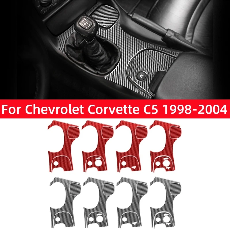 

For Chevrolet Corvette C5 1998-2004 Accessories Carbon Fiber Interior Car Central Control Gear Shift Panel Trim Cover Stickers