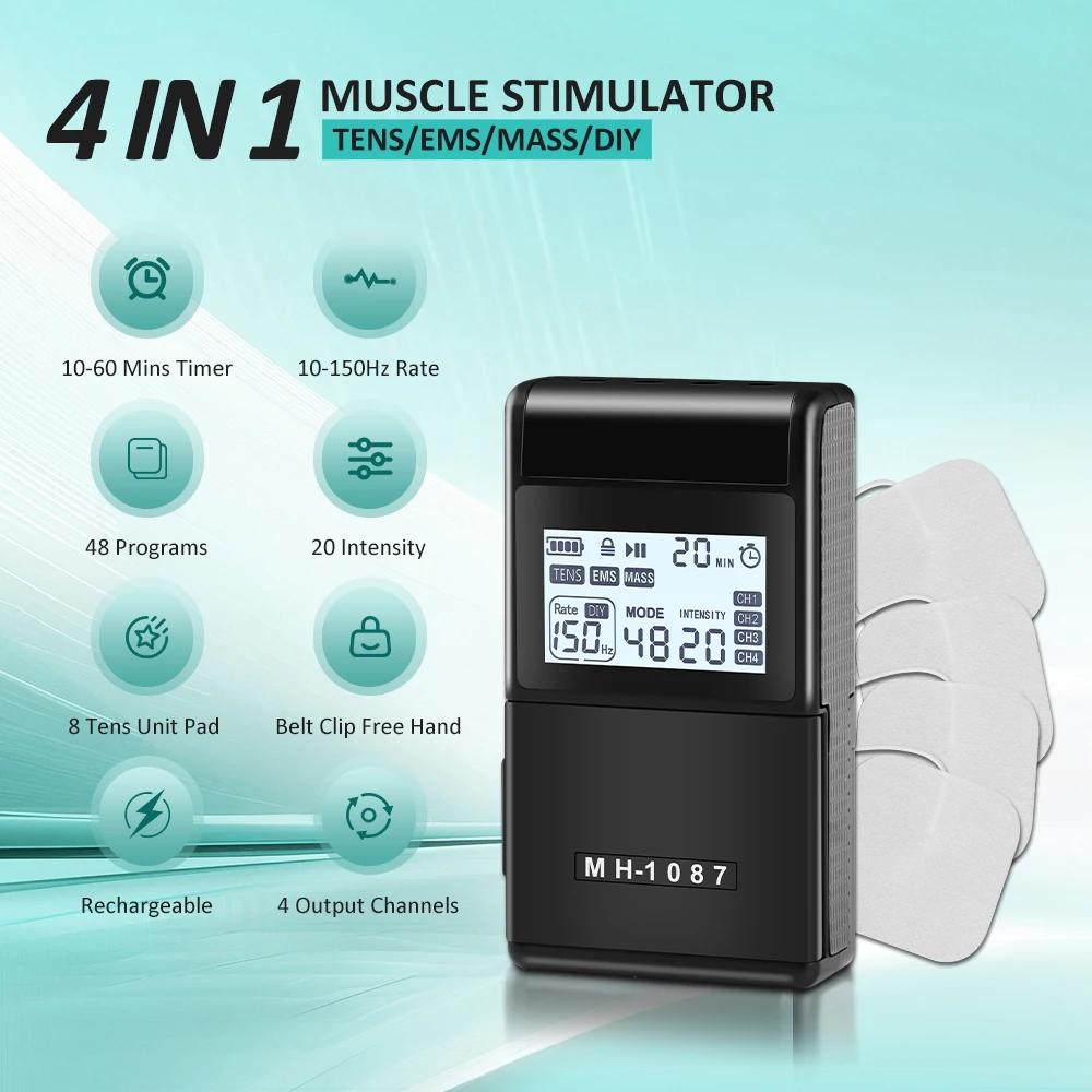 

EMS Massage Therapy Device Meridian Physiotherapy Electric Tens Unit Muscle Stimulator TENS Low Frequency Pulse Body Massager