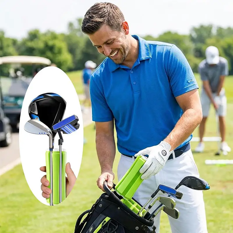 Golf Club Retainer Clips Portable Golf Club Fixed Support Standing Golf Club Organizer Storage Racks Outdoor Sports