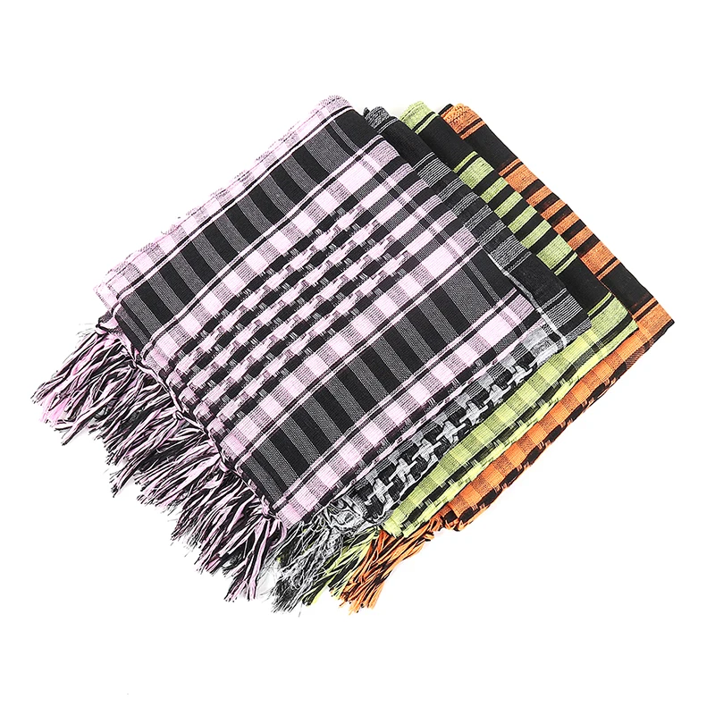 Tactical Hunting Scarf Shemagh Tactical Desert Keffiyeh Head Square Neck Scarf Arab Wrap With Tassel For Men And Women