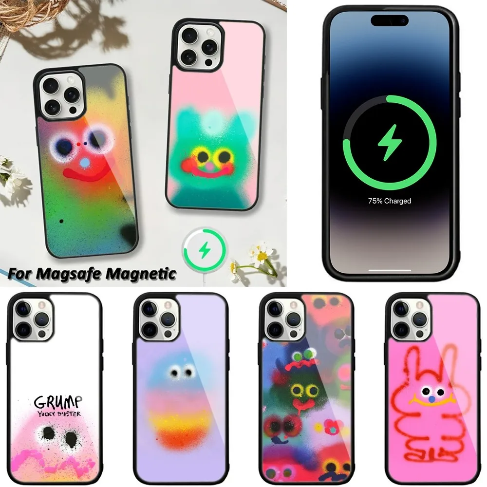 

Jon Burgerman Phone Case For iPhone 15,14,13,12,11,Plus,Pro,Max Mini Magsafe Magnetic Wireless Charging