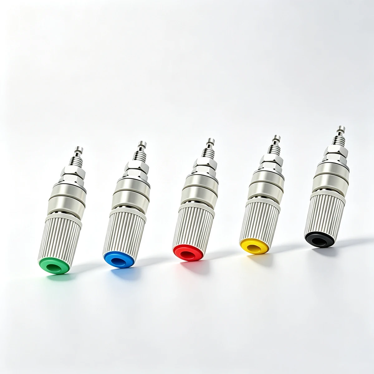 3pcs 24A High Current Banana Socket M5 * 48 Pure Copper Terminal 4mm Terminal Grounding Multicolor Quick Wiring Connector