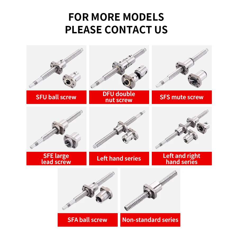 High Precision BallScrew With Nut Length 100-1150mm SFU/DFU4005 SFY/SFS3220 SFE3232 BKBF DSG Support Fixed Seat Coupling One Set