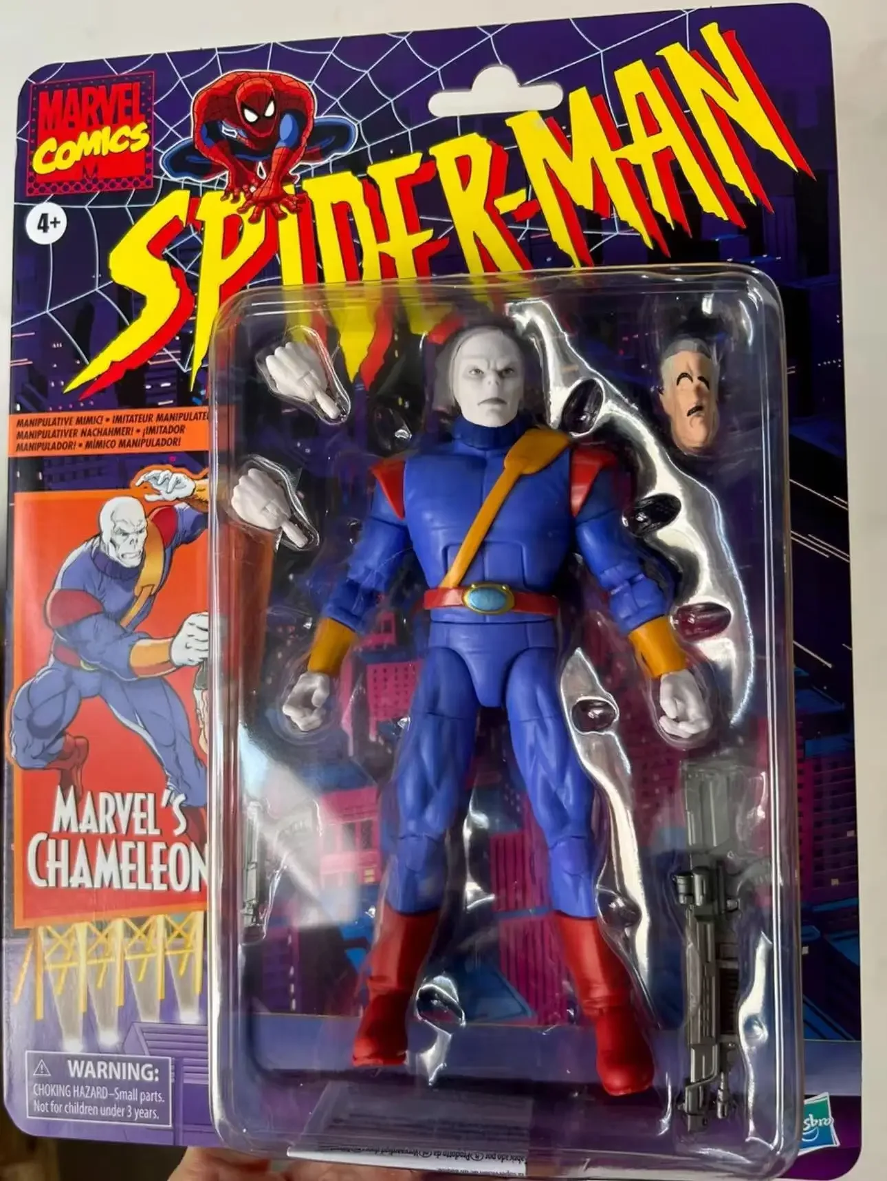 Hasbro Marvel Legends Chameleon Spider-Man Villain Comic Version Retro Hanging Card