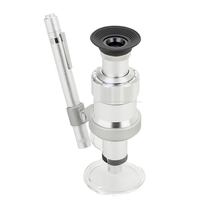 

New high-grade export desktop vertical LED light source high magnifying glass high-definition microscope 100 times