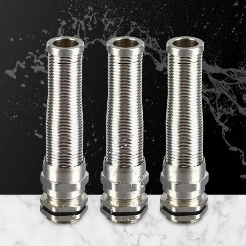 Metrische Edelstahl-Kabelverschraubung mit Spiral-Spannungsablenkung M10 M12 M14 M16 M18 M20-M30 Biegefester Verbinder IP68 nach EN 60529 – Detail 1