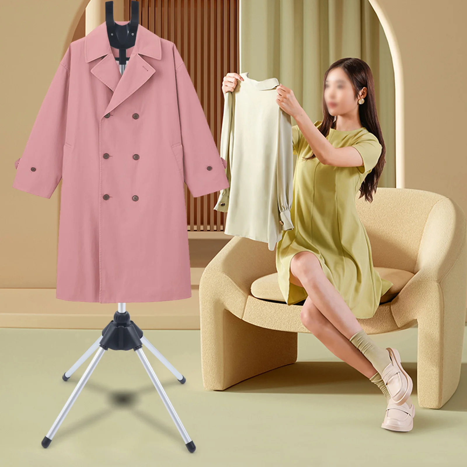 Teleskop-Klapp bügel Bügel dampfer Kleiderbügel Kleidungs stück & Wäsche ständer