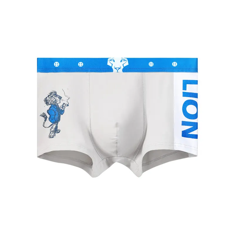 

Men's underwear Men's trend personality comfortable cotton boxers summer thin trend boys sports boxers