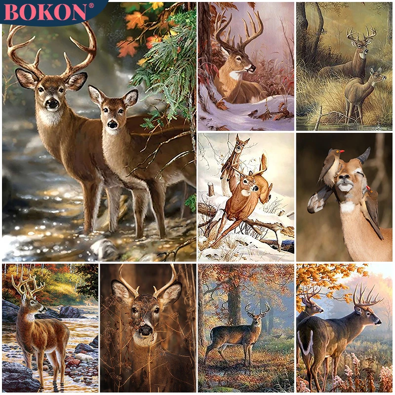 

5D Elk Diamond Painting Diamond Embroidery Animal Painting Full Diamond Set DIY Diamond Mosaic Handmade Home Decoration