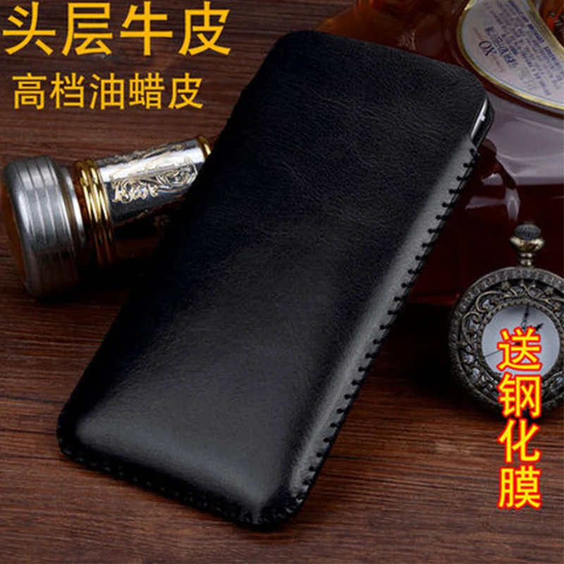 Luxury Handmade Phone Pouch for iPhone 15 Pro Max Genuine Cow Leather Case for iPhone 14/14promax Cover for iPhone 12pro/12Mini.