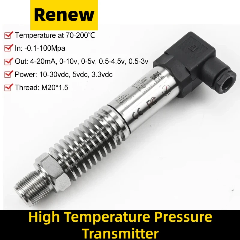 

Steam Pressure Transducer 420ma High Temperature Pressure Sensor For Boiler Modbus Pressure Transmitter For Vapor