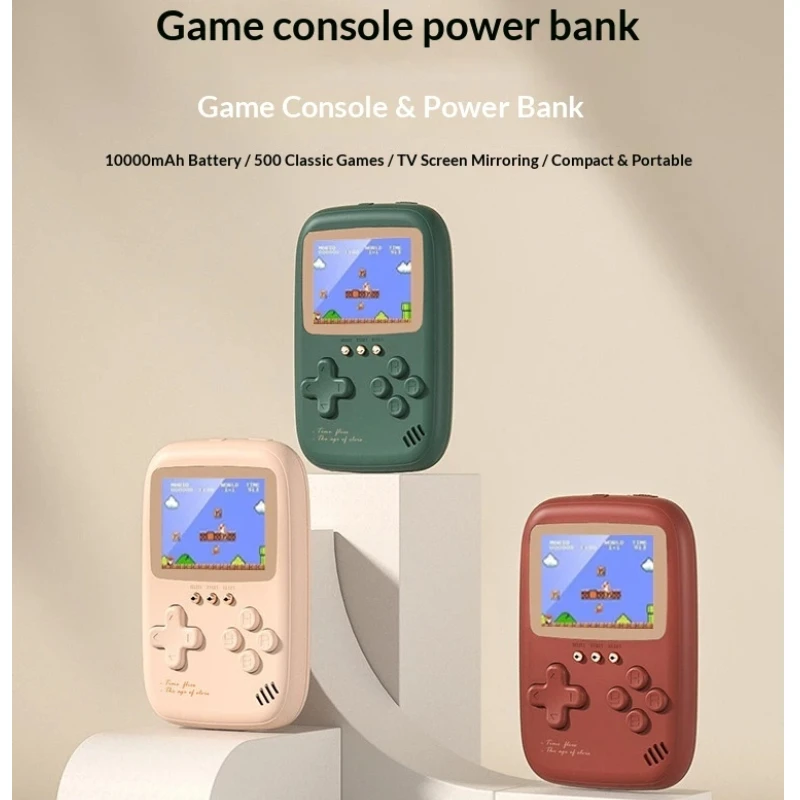 Bestseller Retro Handheld Game Console 500 In 1 Portable Power Bank Built In Classic Games IdealGift For Men Boyfriend Husband