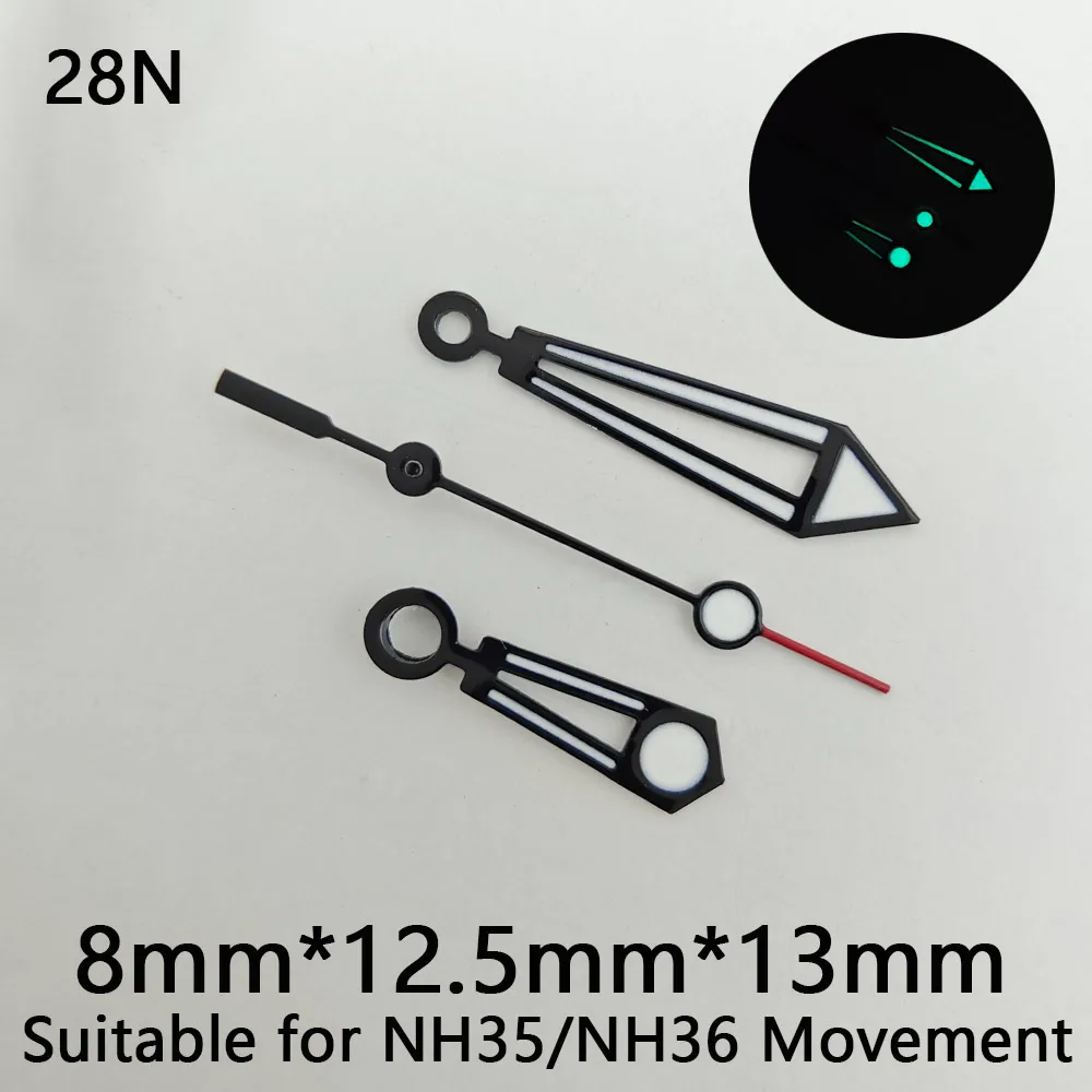 Relógio mãos nh35/nh36 relógio de mão nh35 relógio mãos relógios mecânicos verde luminoso relógio de mão adequado para nh35/nh36