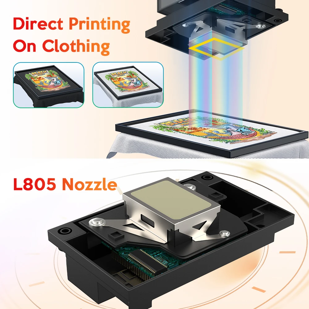 Printer DTG A4 6 Warna Langsung Ke Printer Garmen A4 Printer Datar Mesin Cetak T-Shirt untuk Pakaian T-Shirt Gelap dan Terang