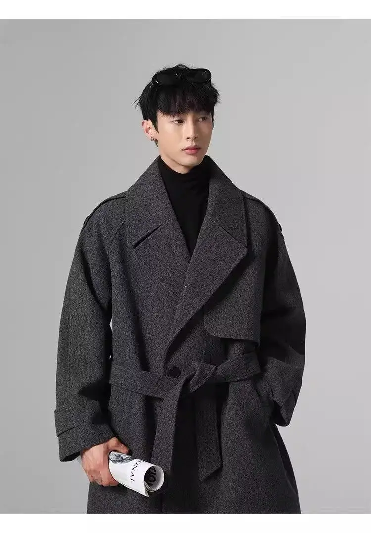 

Wool Blend Coat Man Check Mans Full-Zip Front Closure Fastening Clean Basic Essential Fundamental Principal Primary Main Central