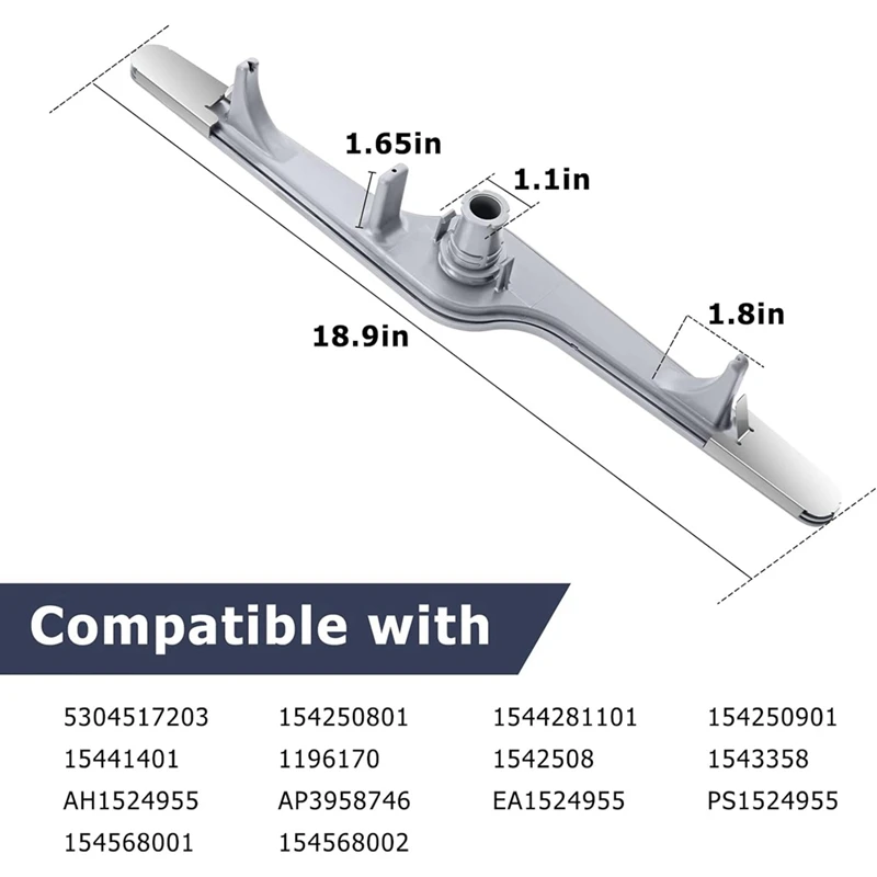 154568002 Dishwasher Lower Spray Arm For Electrolux Frigidaire 154568001 5304517203 AP3958746, EA1524955 1196170 Replacement