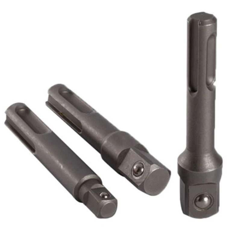 SDS Plus Socket Driver Drill Bit adattatore mandrino con gambo esagonale 5 pezzi Set cuscinetto a sfere caricato a molla tiene saldamente le prese