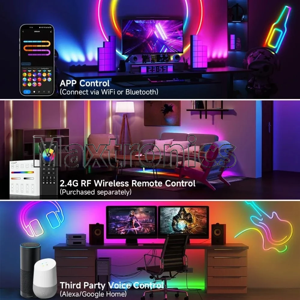 DC5-24V Tuya WiFi WS2811 WS2812B controlador LED SPI direccionable funciona con Google Home Alexa para tira de LED WS2814 SPI RGBWIC RGBIC
