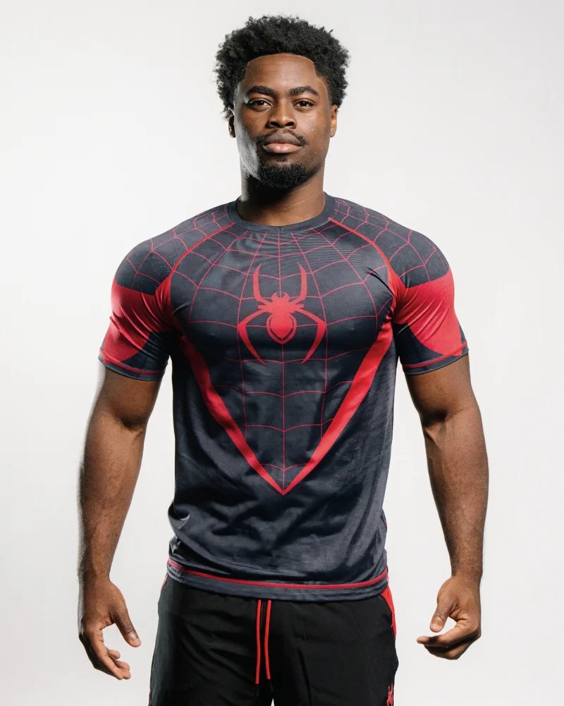 Movie Cosplay Costume, Superhero, Spider Web Print, Soft and Comfortable Fabric, Body Shaping, Maximum Size 6XL
