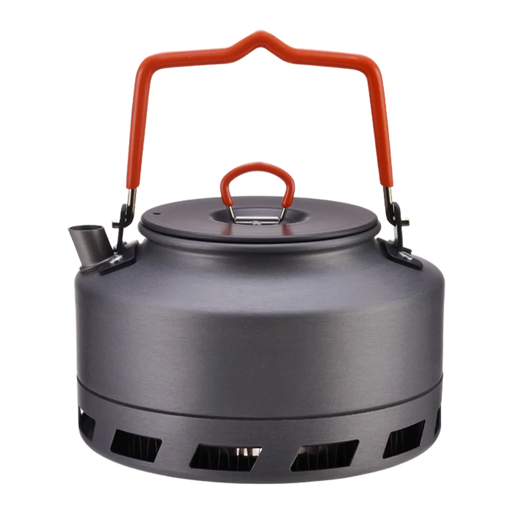 For Windy Conditions Dark Gray Portable Coffee Pot Aluminum Alloy Pot Collapsible Handle Design Short Spout Scratches