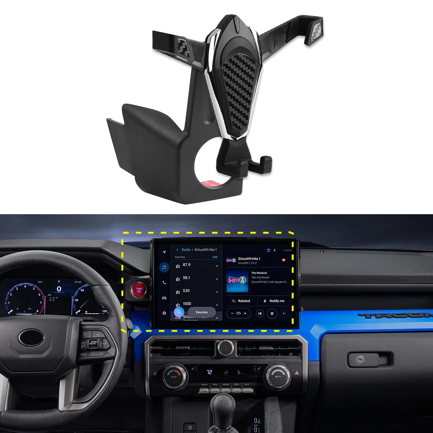 

Car Phone Holder Stand for Toyota Tacoma 2024 Air Vent Mount Adjustable Phone Holder Mobile Phone Cradle