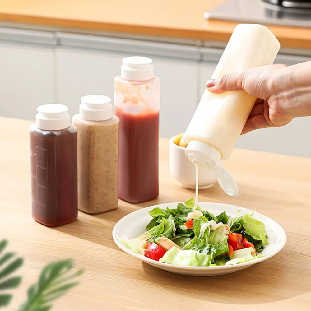 New Scale Condiment Squeeze Bottles Ketchup Mustard Sauces Seasoning Extruded Bottle Bottle Olive Oil Oil Spray Bottle