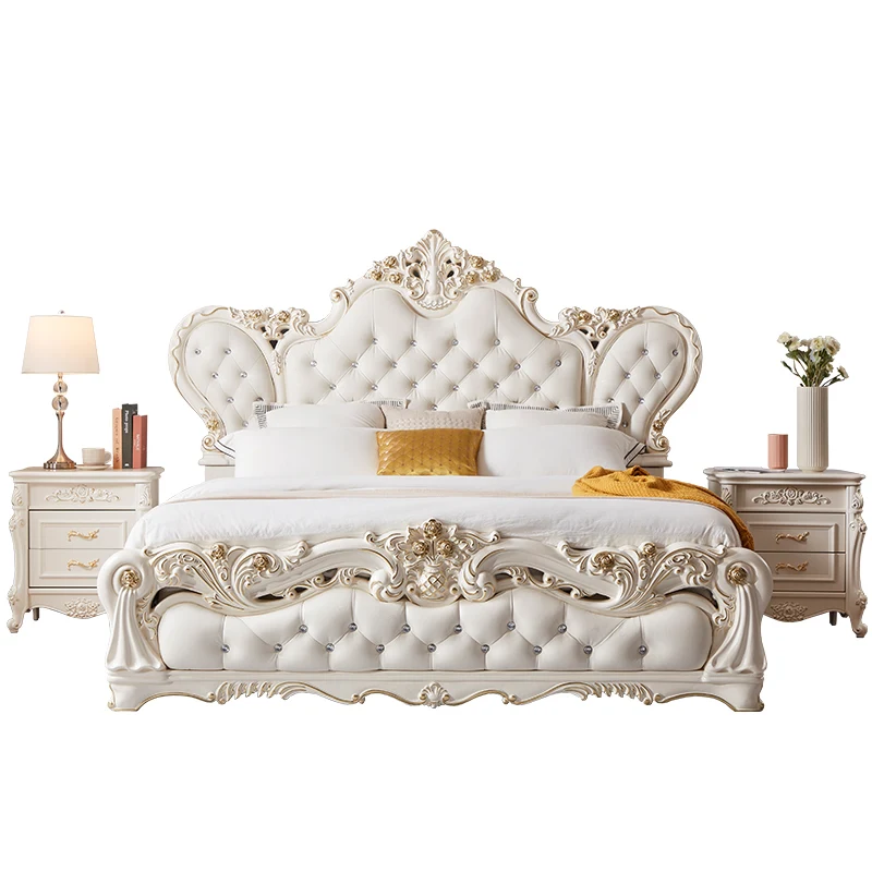 

European double bed, master bedroom villa 1.8 meters luxury French luxury bed