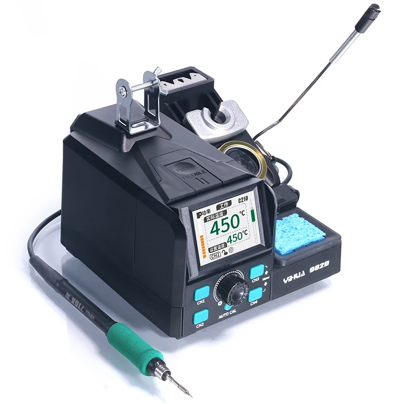 

YIHUA 982D Soldering Iron Station for Precision Welding with Auto Temperture Celibration 4 Preset Channels for PCB Chip Repair