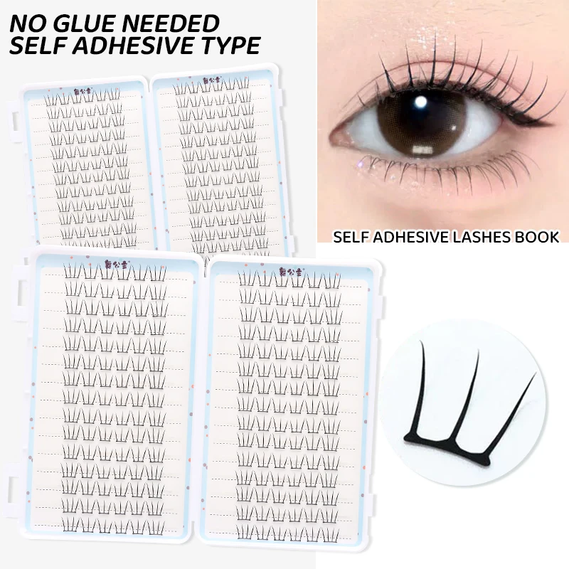 DINGSEN 30 Reihen Idol-Wimperncluster, Wimpernkleber, Manga-Wimpernbuch, DIY-Wimpern, Make-up, Natürliche Anime-Wimpern – Detail 1