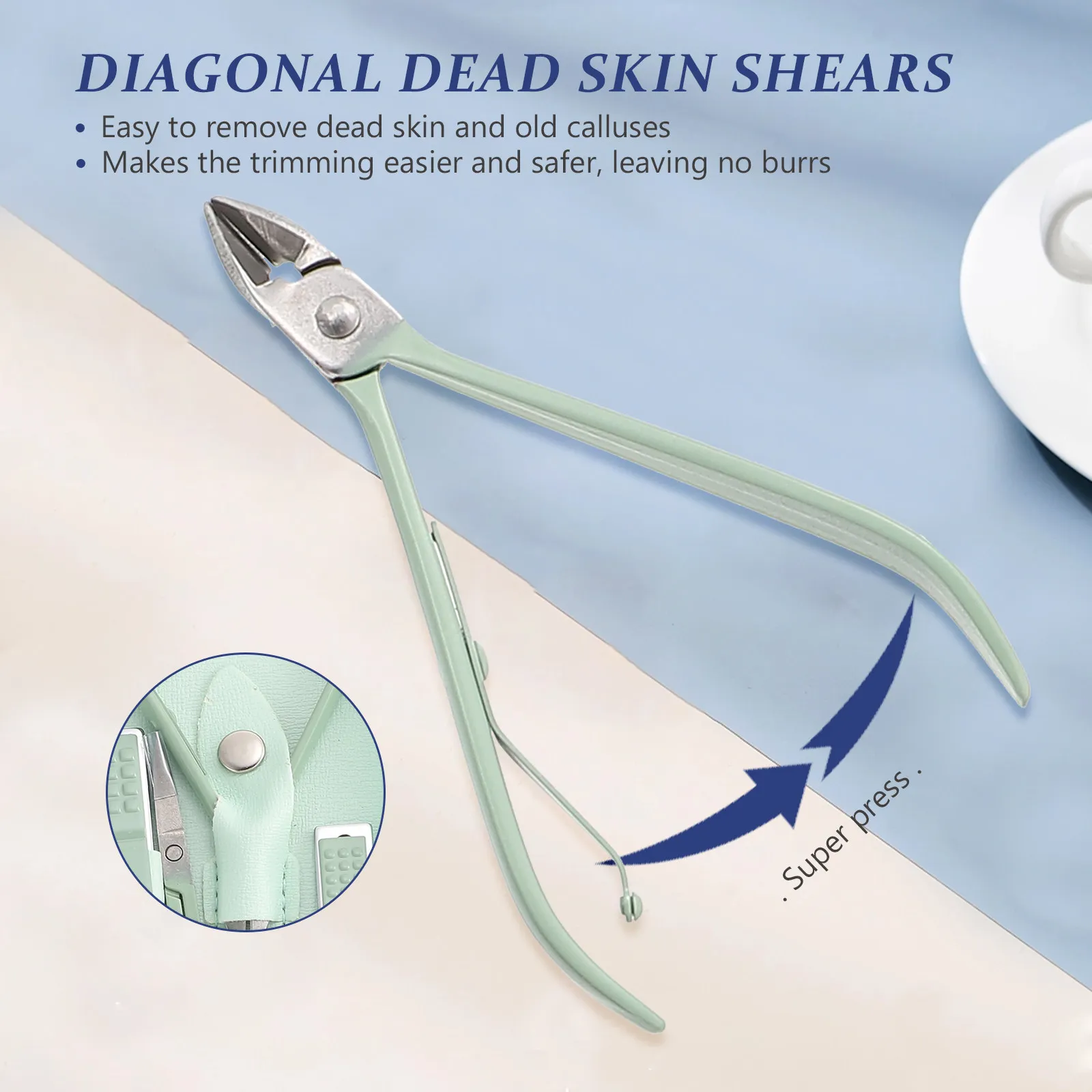 

1Set Stainless Steel Professional Manicure Set High Precision Nail Clippers Eyebrow Tweezers Pedicure Accessories Compact