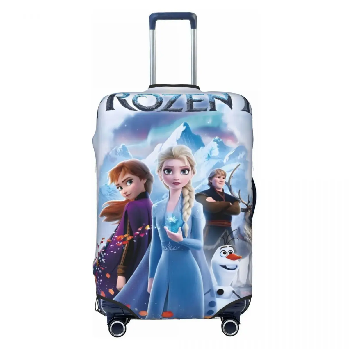 

Funny Luggage Custom Classical Frozen Anime Suitcase Cover Elastic Adorable Elsa&Anna Travel Luggage Covers for 18-32 inch