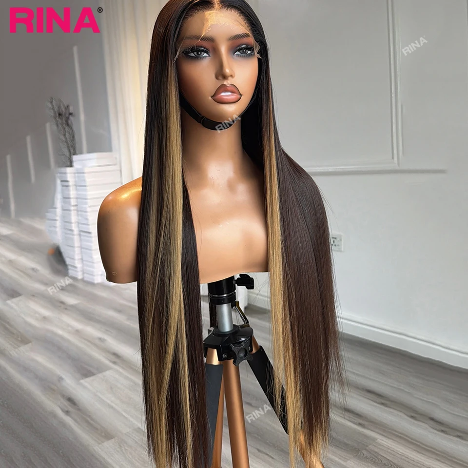 

Highlight Blonde Colored Wig Human Hair Straight 13X6 Hd Lace Frontal Wig 13X4 Lace Front P4/27 Brown Colored Wig For Women