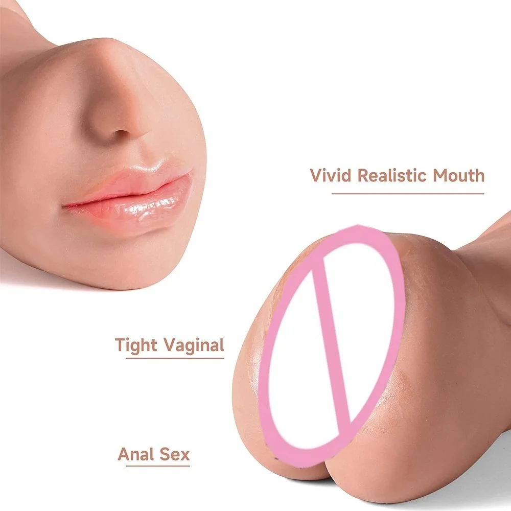 トラクロッドM2 3in1リアルハーフセックスドール 口腔・膣・肛門 メンズオナホール 男性用 3チャンネルデザイン セックス玩具 ポケットプッシー